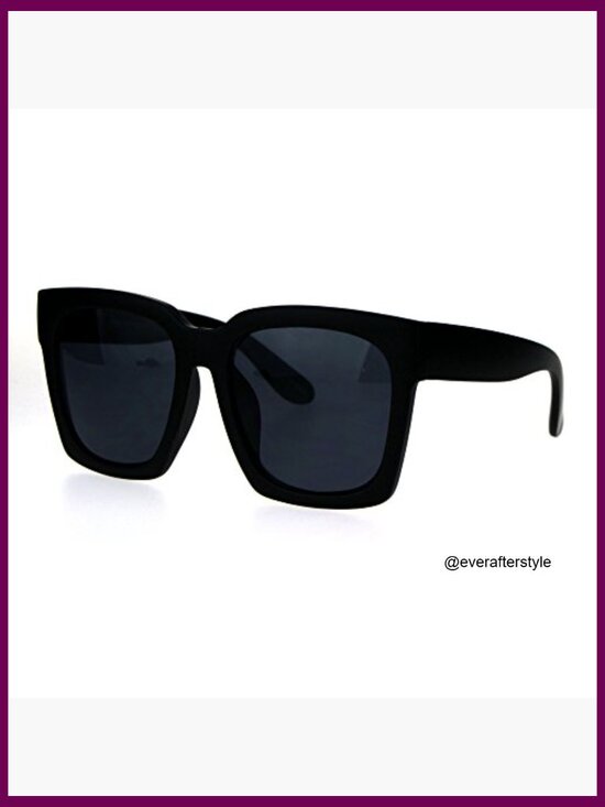 Oversized Horned Rim Sunglasses, Boyfriend Style, Plastic main image 5